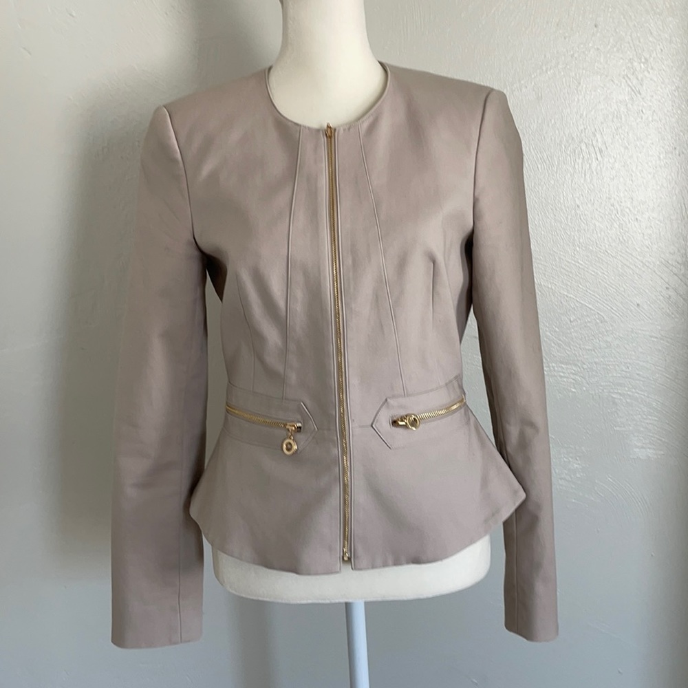 Calvin Klein Peplum Full Zip Blazer Jacket